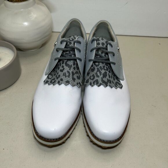 FootJoy Sport Retro Kiltie Spikeless Golf Shoes Leather 92395 Women's US 8 M - Picture 3 of 12